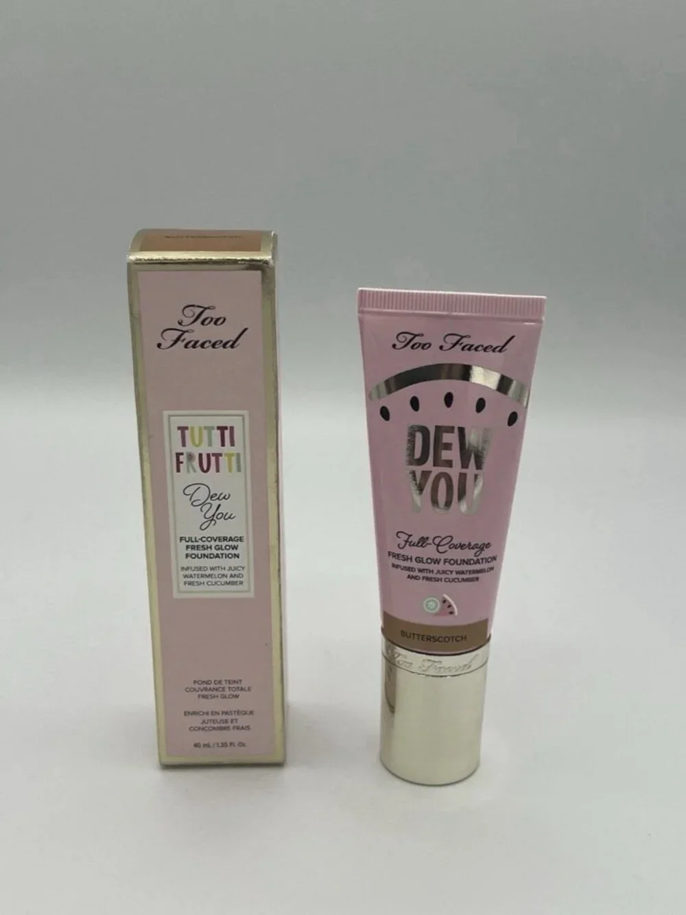 TOO FACED Tutti Frutti Dew You Fresh Glow Foundation Butterscotch 1.35 fl oz
